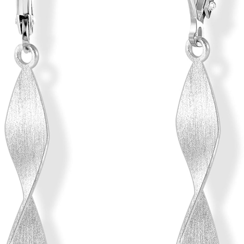 925 Sterling Silver Twisted Dangle Earrings Women Hypoallergenic Handmade Jewelr